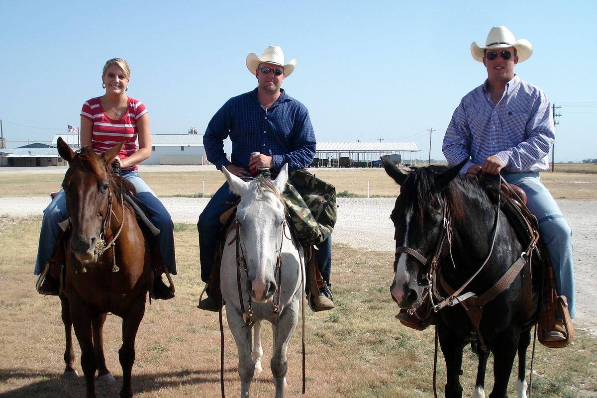 Cowboys on horseback at the parade