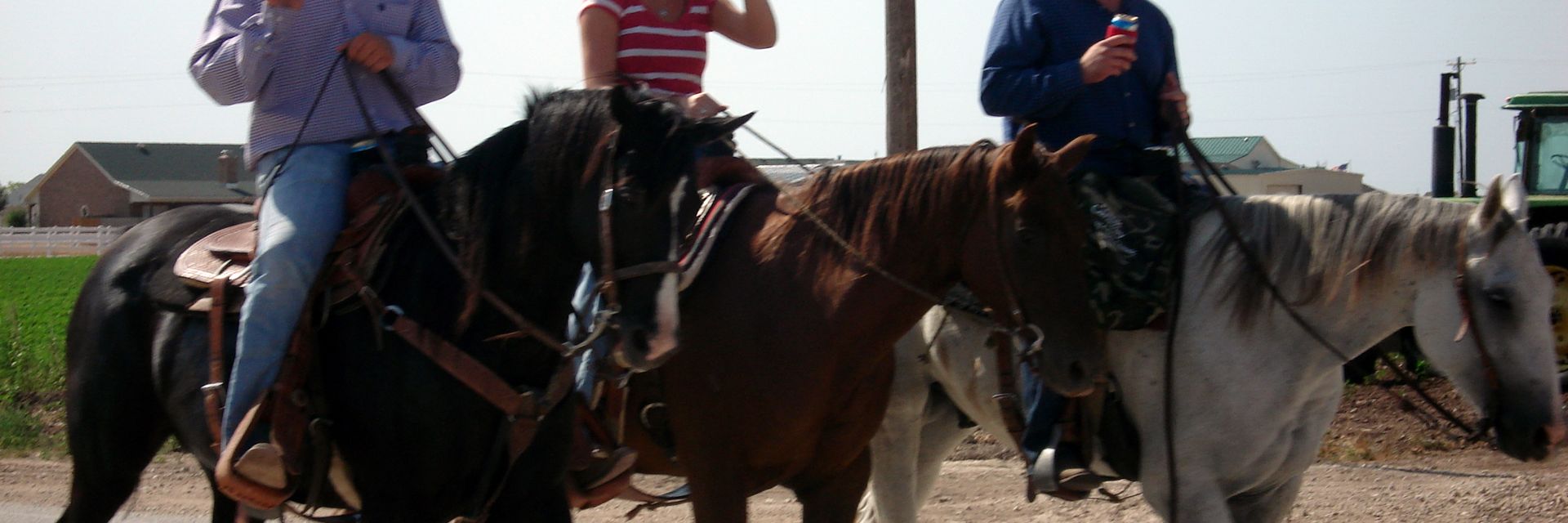 Riders on horseback in the parade