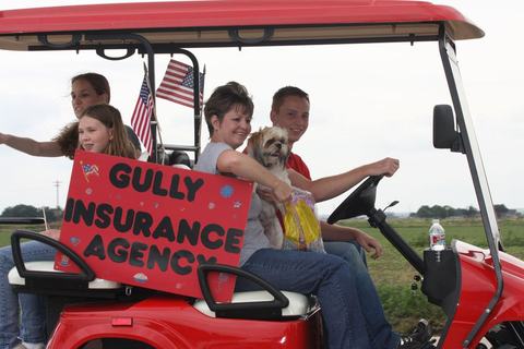 Gully Insurance Agency golf cart